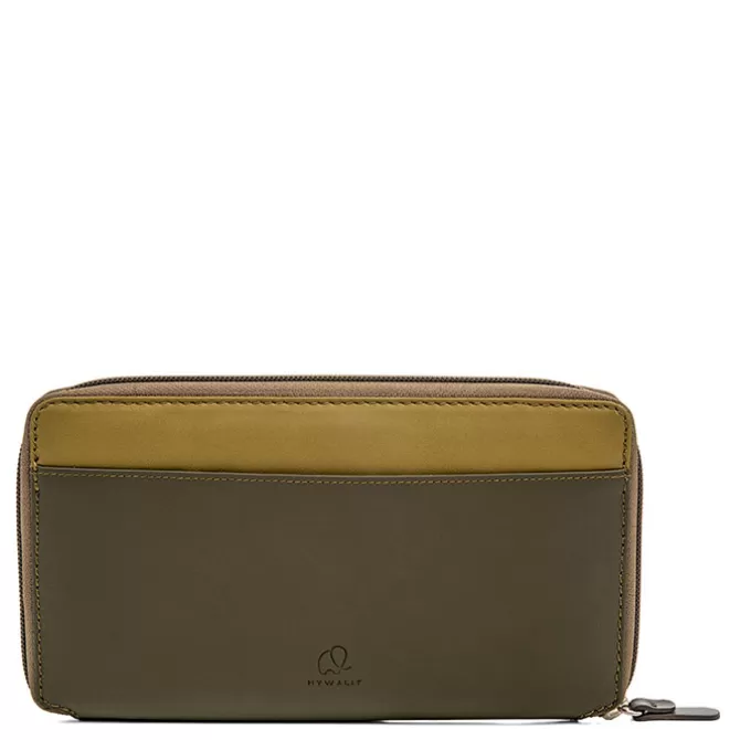 Pochette/Portefeuille De Voyage Zippe Olive | Mywalit Sale