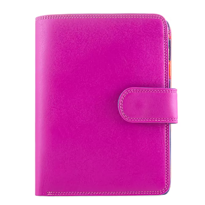 Portefeuille A Bouton-Pression Grand Format Sangria Multi | Mywalit New