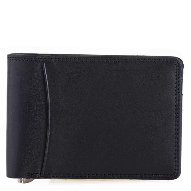 Portefeuille Mince Rfid Avec Pince A Billets Noir-Bleu | Mywalit Clearance